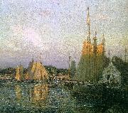 Wilson Irvine Evening in the Harbor china oil painting reproduction